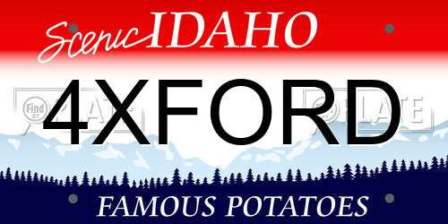 4XFORD Idaho License Plate