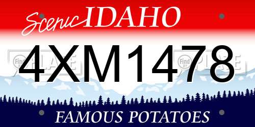 4XM1478 Idaho License Plate