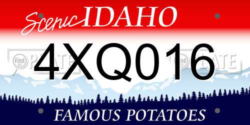 4XQ016 Idaho License Plate