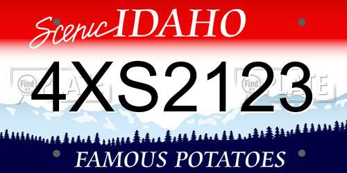 4XS2123 Idaho License Plate