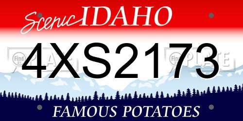 4XS2173 Idaho License Plate