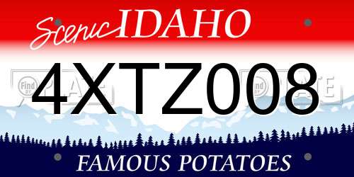 4XTZ008 Idaho License Plate
