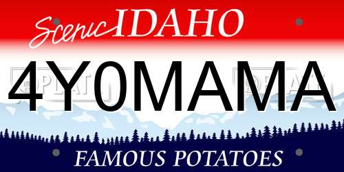 4Y0MAMA Idaho License Plate