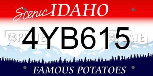 4YB615 Idaho License Plate