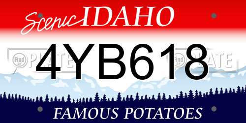4YB618 Idaho License Plate
