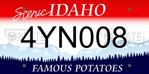 4YN008 Idaho License Plate