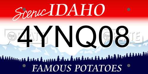 4YNQ08 Idaho License Plate