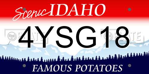 4YSG18 Idaho License Plate