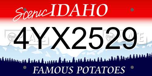 4YX2529 Idaho License Plate