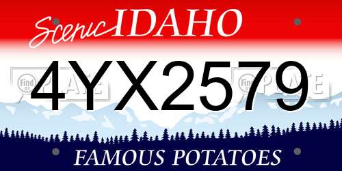4YX2579 Idaho License Plate