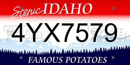 4YX7579 Idaho License Plate