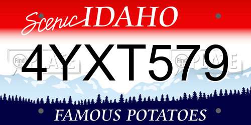 4YXT579 Idaho License Plate