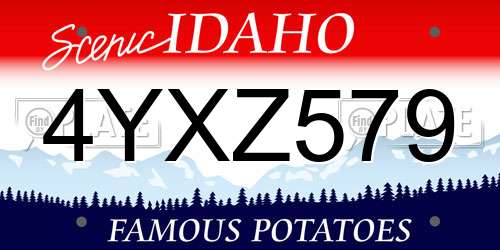 4YXZ579 Idaho License Plate