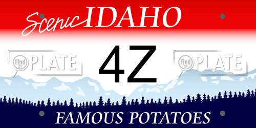 4Z Idaho License Plate