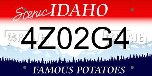 4Z02G4 Idaho License Plate