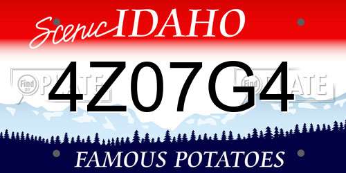 4Z07G4 Idaho License Plate