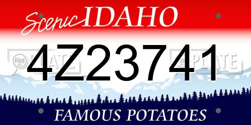 4Z23741 Idaho License Plate
