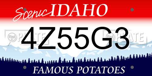 4Z55G3 Idaho License Plate