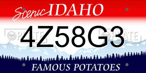 4Z58G3 Idaho License Plate
