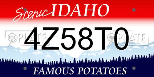 4Z58T0 Idaho License Plate