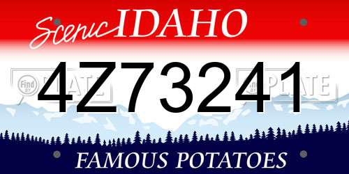 4Z73241 Idaho License Plate