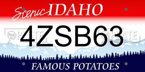 4ZSB63 Idaho License Plate