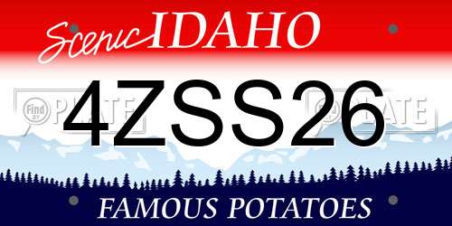 4ZSS26 Idaho License Plate