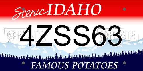 4ZSS63 Idaho License Plate