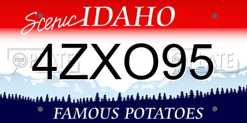 4ZXO95 Idaho License Plate