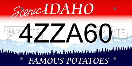 4ZZA60 Idaho License Plate