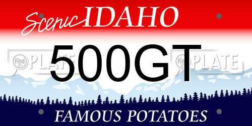 500GT Idaho License Plate