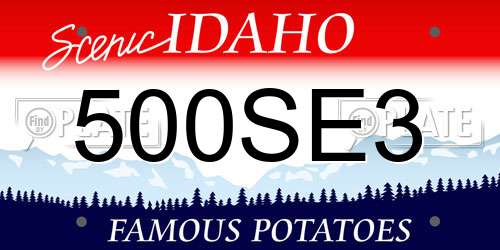 500SE3 Idaho License Plate
