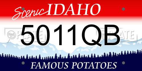 5011QB Idaho License Plate