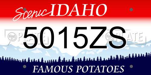 5015ZS Idaho License Plate