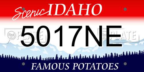 5017NE Idaho License Plate