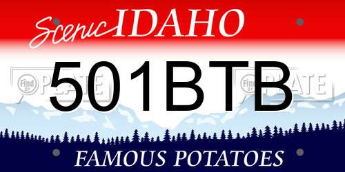 501BTB Idaho License Plate