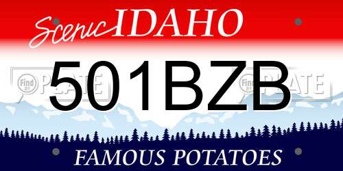 501BZB Idaho License Plate
