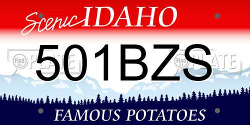 501BZS Idaho License Plate