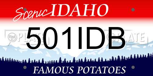 501IDB Idaho License Plate