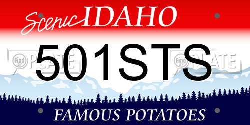 501STS Idaho License Plate