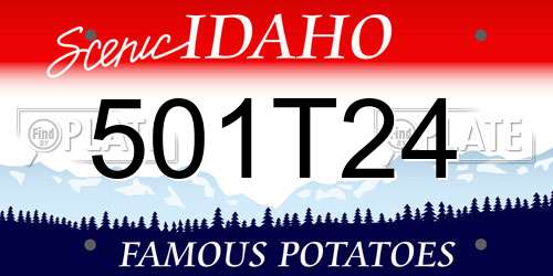 501T24 Idaho License Plate