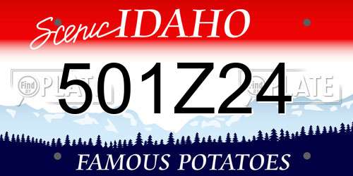 501Z24 Idaho License Plate