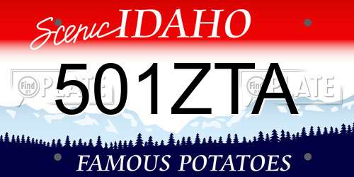 501ZTA Idaho License Plate