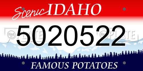 5020522 Idaho License Plate