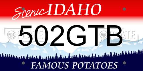 502GTB Idaho License Plate
