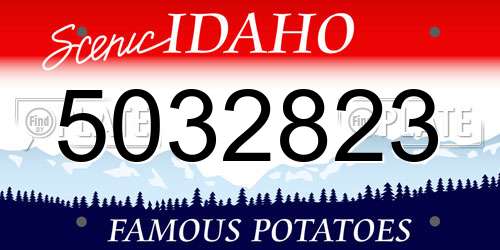 5032823 Idaho License Plate