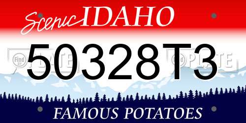 50328T3 Idaho License Plate