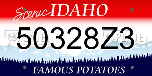 50328Z3 Idaho License Plate