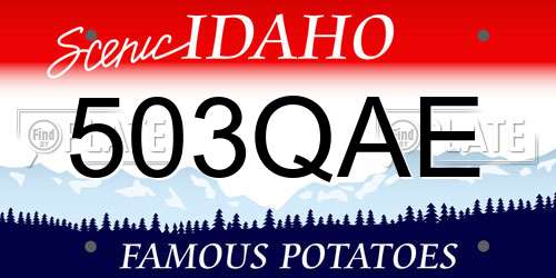 503QAE Idaho License Plate