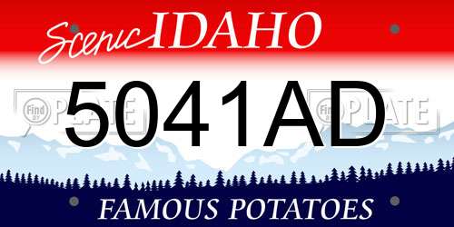 5041AD Idaho License Plate